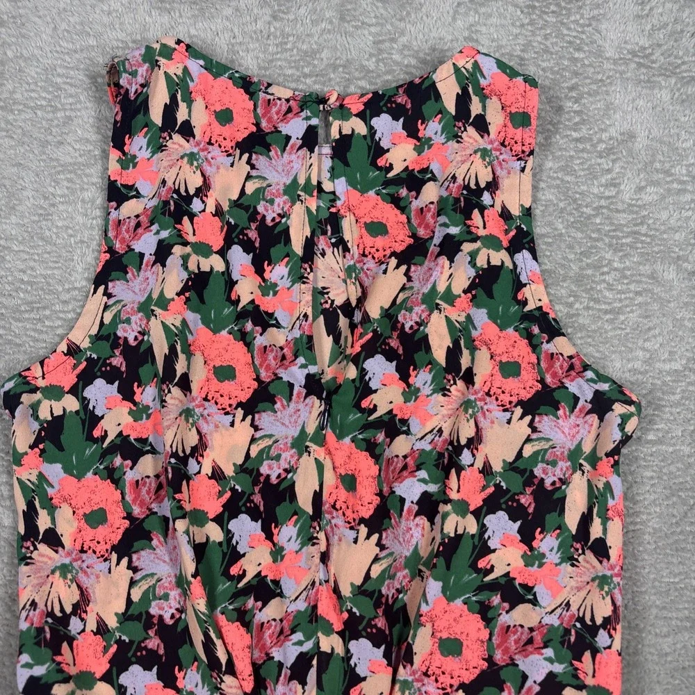 J.‎ Crew Mercantile Dress Women's Floral Sleeveless Flounce Hem Lined Size 0